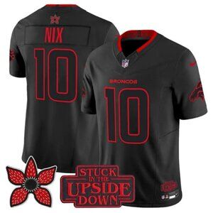 Mens Youths Select Size For Bo Nix 10 Black Vapor Jersey Stitched
